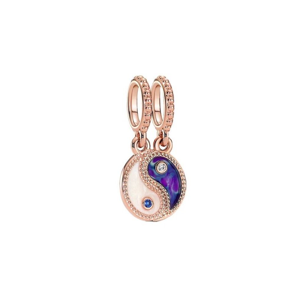 Pandora Moments 14K Rose Gold Plated Cz Dangle Charm